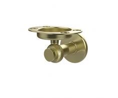Allied Brass 926T-SBR Mercury Collection Zahnputzbecher und Zahnbürstenhalter mit gedrehten Akzenten, Messing satiniert