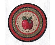 Earth Rugs 4CH-238A Stuhlkissen, rund, Bedruckt, Apfelmotiv, 39,4 cm, 4 Stück