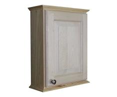 WG Wood Products Driscoll Serie Hängeschrank mit 18,4 cm Tiefe innen, 45,7 cm, unlackiert