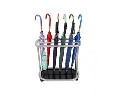 Popowbe Metall Schirmständer Halter Storage Rack für bis zu 12 groß Schirme mit 10 Haken für kleinere Schirme