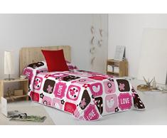 D-CASA COC Tagesdecke Boutí Kinder, Mehrfarbig, 105