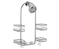 InterDesign 60566EU Classico Schwenkbarer Dusch-Caddy 4, silberfarben