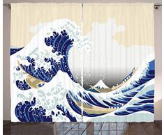 Lunarable Gardinen mit Vogel-Motiv, 2 Stück, nordische Kardinalvögel auf einem Baum, Ornithologie, Avian Wildlife Fauna, Wohnzimmer, Schlafzimmer, Fenstervorhänge, 2 Paneel-Set, Vermilion Tan Beige 108 W By 108 L Multi 39