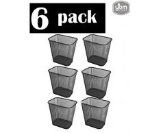 YBM HOME ybmhome Stahlgeflecht rechteckig Oben Offen Korb Papierkorb Trash Kann für Office Home 20,3 x 30,5 x 30,5 cm 1103 8x12x12 inches Schwarz