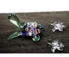 ChangThai Design 3 Stück Aquarium Kristall Blau Vs Baby Handschale Glas Puppenhaus Miniatur-Dekoration