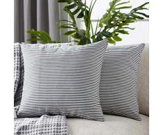 Foindtower Dekorative klassische Buffalo Überwurf-Kissenbezüge Baumwolle neutral kariert kariert kariert Gingham Kissenbezug Casual Rustikal Bauernhaus Modern Retro Dekoration für Sofa Schlafzimmer Stuhl Auto 45,7 x 45,7 cm