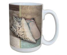 Tree-Free Greetings lm43424 Elegante Conch Shell von Paul Brent Keramik Becher mit Henkel/, 15-Ounce