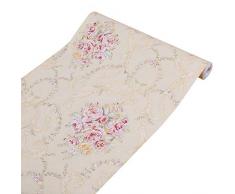 LovingWay Retro-Blumenregaleinlage 44,7 x 177 Zoll selbstklebend Kommode Schublade Abdeckpapier DIY Make-up Organizer Boxen Modern gelb