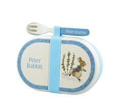 Beatrix Potter Peter Snack Box Cutlery Set, Bambus fibers, Mehrfarbig, 6.5 x 1.8 x 0.65 cm