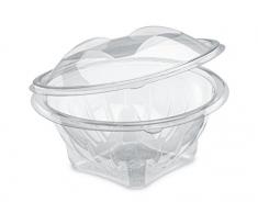 Guillin SLR1000C Salatschüssel, 1000 cc, mit Scharnierdeckel, Kunststoff, 18,5 x 18,5 x 10,5 cm, 200 Stück