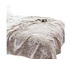 MEJU Musselin leichte Sommerdecke für Bett, Sofa, Couch, 100% gekämmte Baumwolle, 4-lagig, weich, warm, schnell trocknend F/Q 78 X 90 Cactus Gray