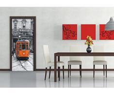 AG Design FTV 0300 Tram, Papier Fototapete - 90x202 cm - 1 Teil, Papier, multicolor, 0,1 x 90 x 202 cm