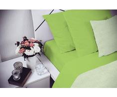 Elegant Italian Bed Linen Bettwäsche, Apfelgrün, 100% Mikrofaser, DOPPELTE