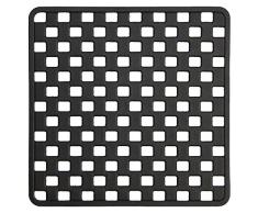 Seaslkin Doby Sicherheitseinlage für Badewanne und Dusche, Farbe: Schwarz, Kunststoff, Größe: 50x50 cm