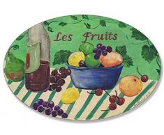 Stupell Home Les Fleurs de Provence Wandschild, oval, für die Küche Les Fruits