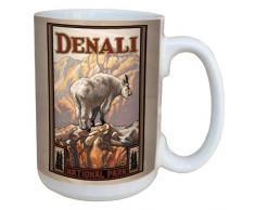 Tree-Free Greetings lm43364 Vintage Denali National Park Mountain Goat von Paul A. lanquist Keramik Becher mit Henkel/, 15-Ounce, farbenreiche