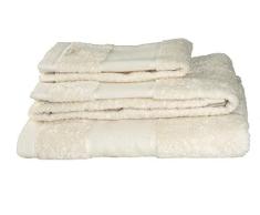 Ecoterry Handtücher-Set, Bio-Baumwolle, natürliche Farbe, ohne Farbstoffe, Waschbecken und Dusche, 3 Stück