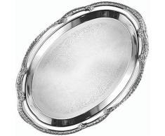 American Metalcraft Serviertablett, oval, Chrom Oval, 24,13 x 17,15 x 1,27 cm (9 ½ Zoll x 6 ¾ Zoll x ½ Zoll) L x B x H 9-1/2-Inch chrome