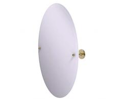 Allied Brass Shadwell Collection Frameless Oval Tilt Mirror with Beveled Edge Wandspiegel, Messing unlackiert