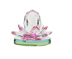 ZYHW Kristallfigur Guanyin Lotus Armaturenbrett-Dekoration, Zubehör, Statue, Auto, Ornament, für Zuhause, Büro, Schreibtisch, Balkon Rose