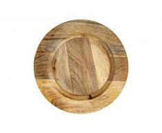 Creative Co-op Platzteller, Holz, rund, Grau