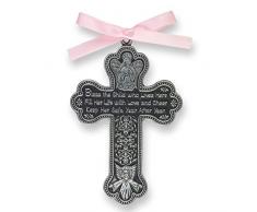 Kathedrale Art CM7 Baby Mädchen Kreuz Krippe Medaille, 3 Zoll Hohe