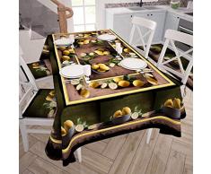 Petti Artigiani Italienische Tischdecke, schmutzabweisend, für Küchentisch 140x180 cm Limoni