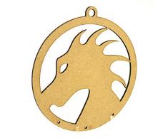 Lasercutouts 150 mm (15 cm) Holz MDF Drache Fenster hängende Form Traumfänger Dekoration Basteln