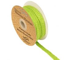 Eleganza Geschenkband, 10 mm x 10 m, Sackleinen, FotoTapete No.63 Apple Green