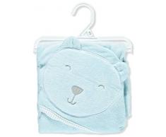 Carters Baby Kapuzenhandtuch bestickt Bärengesicht mit 3D-Ohren (Einheitsgröße) One Size blau