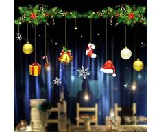 AGOODS Fensteraufkleber, weiße Schneeflocken, entfernbare Weihnachts-Fenster-Aufkleber für Winter-Wunderland, Weihnachten, Party-Dekorationen Geschenke