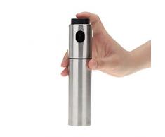 Axgo Dispenser, Stainless Steel Refillable Oil Vinegar Mist Spraying Bottle for Cooking Paste, Salads, BBQ, Grill, Silver