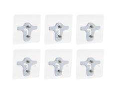 uxcell Meike Haushalts-Autorisierte Selbstklebende Hutkappen-Haken, Wandhaken, Haken zum Aufhängen an der Wand oder an der Garderobe für Badezimmer 0.16x0.47, 6pcs