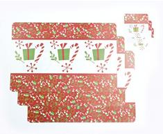 All in One Holiday Tischsets und Tassenuntersetzer 6er Set für Küche Esstisch Dekoration Party Weihnachten White Gift Box