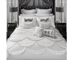 Von Caprice Home amoré Bettdecke mit Rüschen, weiß, Super King