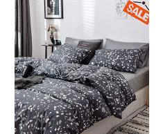 VClife Bettwäsche-Sets mit Reißverschluss, schlichtes elegantes geometrisches Muster, Bettwäschesammlungen, 1 Bettbezug + 2 Kissenbezüge für Kinder, Jugendliche, Erwachsene, Geschenk für Jungen, Mädchen, Männer, Frauen,