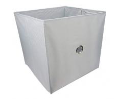 Lanscoe Faltbarer Aufbewahrungskorb, Aufbewahrungskorb, Regal, Bücherregal, Box für Home Office Design A-Light Grey