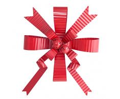 Melrose International Weihnachtsfigur, Schleife, Glöckchen, 35,6 cm, Metall, Rot