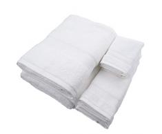 Pur Spa Designer Handtuch Complete Collection 6-teiliges Handtuch-Set, 600 g/m², 2 Badetücher, 2 Handtücher und 2 Waschlappen weiß