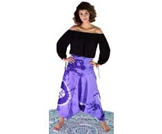 Third Eye Import – 81,3 cm Mandala Barmeri großer, runder Bodenkissenbezug, Meditationssitzkissen, Überwurf, Hippie, dekorativer Reißverschluss, Bohemian Pouf Free Size Harem Purple