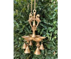 Aakrati Zum Aufhängen Pfau Öl Lampe mit Hängende Glocken