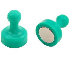 First4magnets F4MSGHP-2 Hohe Power Green Skittle Magnet - Büro & Kühlschrank (19mm Durchmesser x 25mm hoch) (2 Stück), silver, 25 x 10 x 3 cm