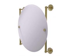 Allied Brass Prestige Skyline Collection Round Frameless Rail Mounted Mirror Wandspiegel, Messing unlackiert
