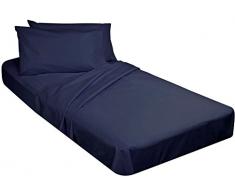 GILBIN 4 Stück Bettlaken für Babybett Set Made in USA, Navy, Cot