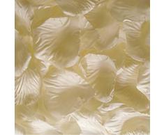 MiMiLive Rosenblätter aus Seide, 2000 Stück für Hochzeit, Party, Heimdekoration elfenbeinfarben