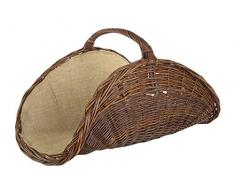 Franz Müller Flechtwaren Kaminkorb, Braun