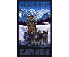 Northwest Art Mall pal-2520 ASD Banff Kanada Schlitten Dog Team Print, 27,9 x 43,2 cm