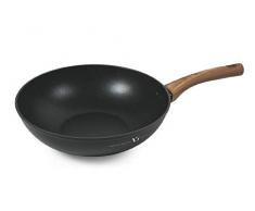 Galileo Casa 2192515 Wok geschmiedet INT. Rau Shiny m/schwarz dm32 cm, Aluminium