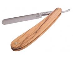 Eickhorn - Rasiermesser Olivenholz | Klingenlänge: 7,5cm |Herrenrasierer - Rasierer - Barbiermesser - Solingen | scharf - rostfrei -konturen