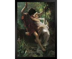 Poster Gießerei Pierre Auguste Kinderbett Springtime 1873 Öl auf Leinwand Malerei Kunst Kunstdruck 14x20 inches Framed Poster